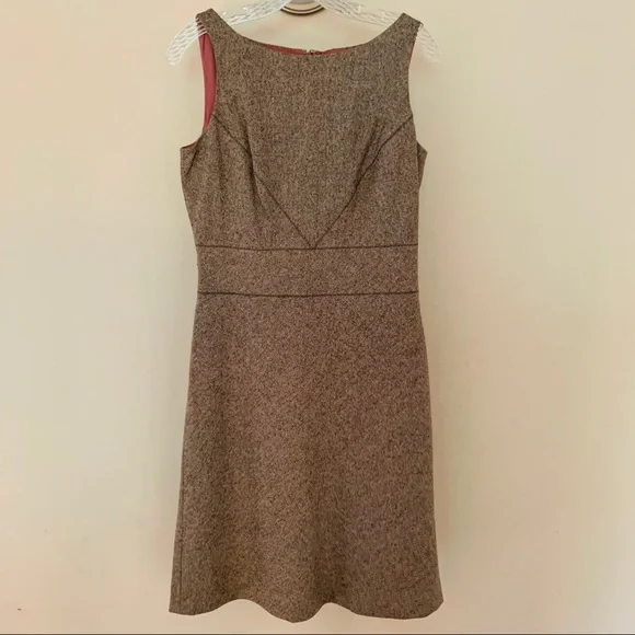 Ann Taylor Tan Midi Dress with Blazer Set - Picture 2 of 7